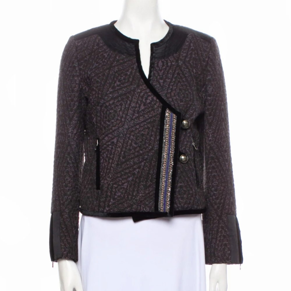 ETRO Military Tweed Jacquard Wool Jacket